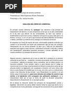 Ensayo Analigía Del Derecho Comercial