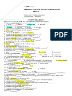 English 12 - in Preparation For The Graduation Exam Week 1