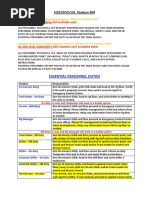 H2S/SO2/LEL Station Bill: Essential Personnel Duties