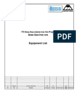 Equipment List: Sesa Goa Iron Ore