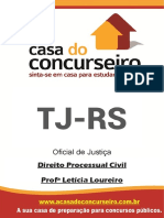 Apostila TJ Rs Oficial de Justica Direito Processual Civil Leticia Loureiro