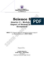 Science 8: Quarter 4 - Module 10 Impact of Human in An Ecosystem