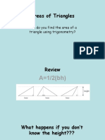 Areas of Triangles: How Do You Find The Area of A Triangle Using Trigonometry?