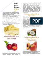 Valor Nutricional de Las Frutas para Sist