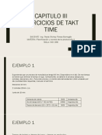 CAPITULO III, Ejercicios Takt Time