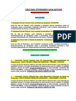 Descrição Das Atividades Avaliativas