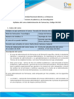 Syllabus Del Curso Administración de Farmacias