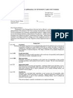 Performance Appraisal of Intensive Care Unit Nurses