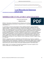 Modelo de Un Plan de Capacitacion