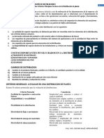 DISTRIBUCION DE PLANTA - Costos - Factores