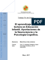 Aprendizaje de La Lectura Desde Neuroeciencia Tesina