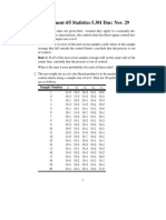 Assignment 4/5 Statistics 5.301 Due: Nov. 29: Rule 1: If One or More of The Next Seven Samples Yield Values of The Sample