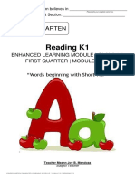 Kinder 1 Reading Module