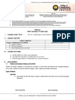 GE 104 - Mathematics in The Modern World: FIRST Semester, AY 20201-2022 I. Course Code/ Title: II. Subject Matter