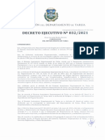 Decreto Ejecutivo N 032-20210001