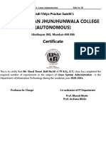 Ramniranjan Jhunjhunwala College (Autonomous) : Certificate