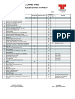 Internal Safety Audits Checklist For HO Staff: Thermax Limited (WWS)