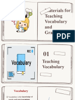 Materials For Teaching Vocabulary and Grammar