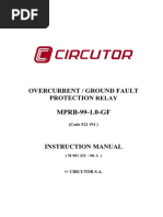 Overcurrent / Ground Fault Protection: MPRB-99-1.0-GF