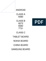 Android Class A 6580 Class B 6572 6582 7731 Class C Tablet Board Nokia Board China Board Samsung Board