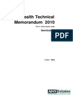 Health Technical Memorandum 2010: Sterilization