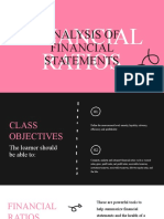 Financial Ratios: Analysis of Financial Statements