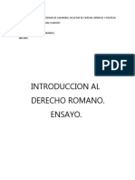 Ensayo de Derecho Romano