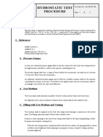 Hydrostatic Test Procedure: 1. Scope