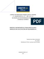 Resposta em Frequência Utilizando Fator K e Suas Funções de Transferência