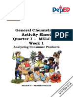 General Chemistry 1 Activity Sheet Quarter 1 - MELC 3 Week 1