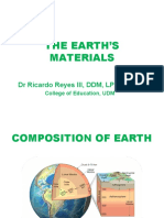 The Earth'S Materials: DR Ricardo Reyes III, DDM, LPT, MAED