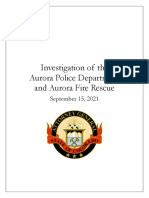 Colorado Attorney General Investigation of Aurora Police and Aurora Fire Rescue Report