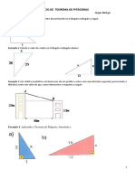 Exercício de Teorema de Pitágoras: Distância Sobre Um Cabo de Aço, Como Demonstra o Esquema A Seguir