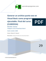 EXCEL CU00355A Crear Archivo Punto Exe Visual Basic Programa Ejecutable Fin Curso