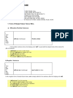 Form of Simple Future Tense: WILL