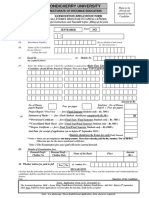 Pondicherry University: Examination Application Form