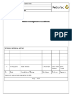 Waste Management Guidelines: Revision / Approval History