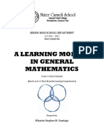 A Learning Module in General Mathematics: Senior High School Department