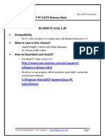 JOVY PC SUITE Release Note RE-8500 PC Suite 1.09 Compatibility What Is New in This Release? How To Download and Install?