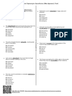 Advanced Level Synonym Questions (Wordpower) Test