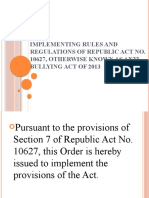 Implementing Rules and Regulations of Republic Act No