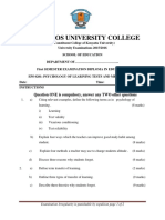 Machakos University College: Question ONE Is Compulsory, Answer Any TWO Other Questions