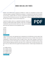 EXERCÍCIOS SOBRE REGRA DE TRÊS SIMPLESCÍCIOS DE MATEMÁTICA 8º Ano