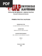 Primera Practica Calificada de Derecho de Las Obligaciones