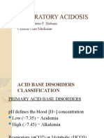 Respiratory Acidosis: Dr. Ann Valerie F. Habana Critical Care Medicine