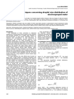 Measurement Techniques Concerning Droplet Size Distribution of Electrosprayed Water