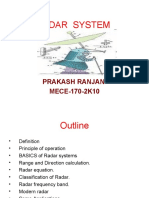 Radar System: Prakash Ranjan MECE-170-2K10