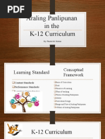 Report On Soc. Sci. 502 (Araling Panlipunan in The K-12 Curriculum)