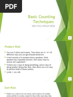 Sum Product Rule Inclusion Exclusion