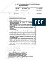 Actividades para Mantenimiento de Grupos Electrogenos-CMAC